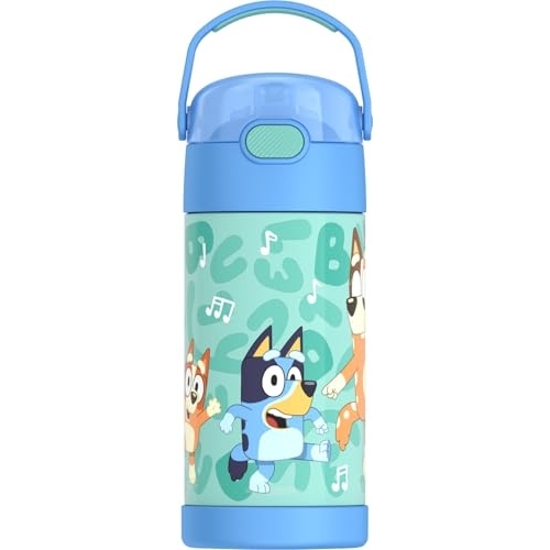 THERMOS FUNTAINER Water Bottle with Straw - 12 Ounce - Kids Stainless Steel Vacuum Insulat...