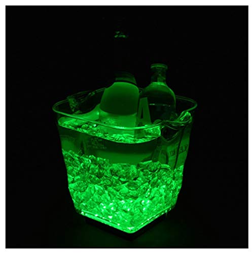 ZJFHEYUO Cubo de Hielo Cubo de Hielo, Cubo de Hielo, Enfriador de champán Barra de Bebidas Cubo de Hielo 5L Cubo de Hielo Colorido, Cubo Enfriador Barril de champán Transparente A