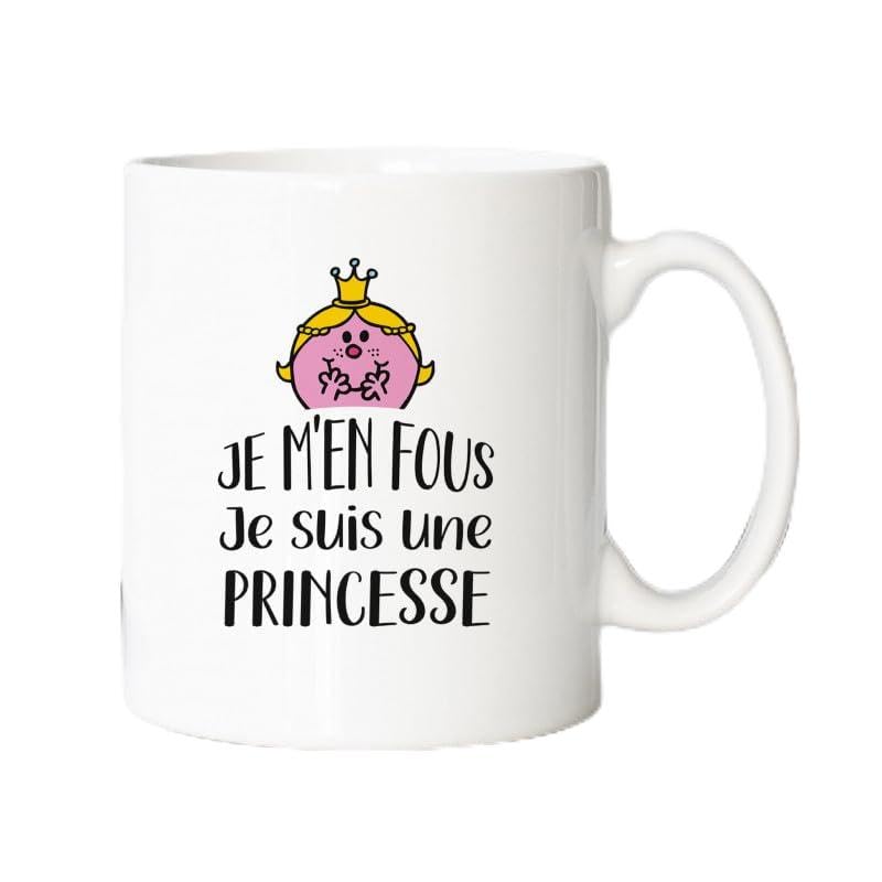 Monsieur Madame Mug Je M en Fous Je suis Une Princesse - Mug céramique imprimé en France - Licence Officielle