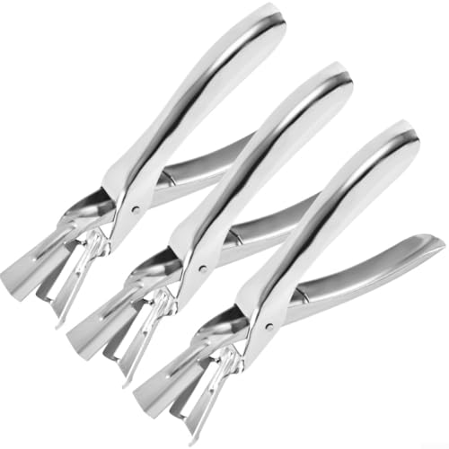 Jotekonoby Lot de 3 éplucheurs d'écrevisses en acier inoxydable pour enlever sans effort les coquilles, les fruits de mer et les queues de fruits de mer respectueux des ongles, éplucher les crevettes