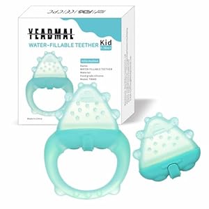Babytheespeelgoed, watervulbaar babythee-reliëf, koel- en massages zorgen, geen chill-handvat, BPA-vrij siliconen theespeelgoed (cyaan)