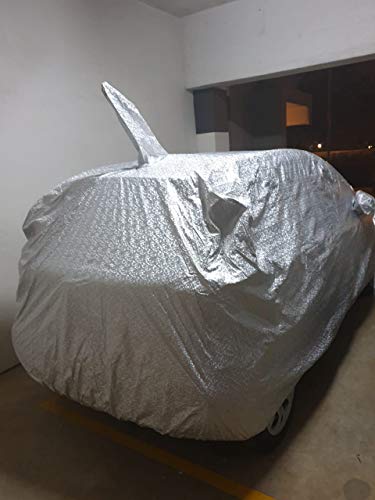 Image of Waterproof Car Body Cover Compatible with Ford Figo Old (2008 to 2014) with Mirror Pockets (Shinning Silver)
