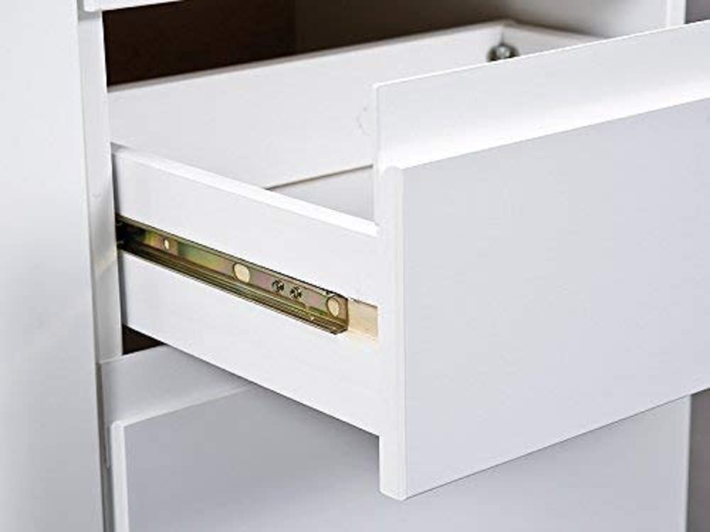Inter Link - Schreibtisch - Ausziehbarer Schreibtisch - Funktionsschreibtisch - Ausziehbarer Schrank - Weiß Lackiert - Laptop Office, 36D x 72W x 66H cm