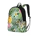 Sac à dos hawaïen à fleurs d'ananas - Sac à dos pour enfants et adolescents - Grande capacité - Sac à dos pour enfants - Sac sonique - Beau cadeau pour les adolescents