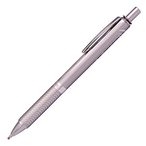 Pentel Energel Alloy RT Bolígrafo Gel Punta Media Tinta Negra Cuerpo Plata miniatura 3