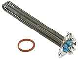 Tauchheizkörper 6000 W 240 V 325 mm Ø 47,5 mm mit 3 Heizwendeln, 1 Fühleraufnahme & Flansch mit 3 Bohrungen – Ersatzteil für Geschirrspüler Hobart ECOMAX Heizelement