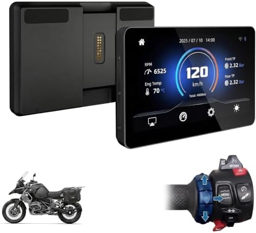 Qzonnect 6,2" Motorrad Display f. BMW GS/XR, CarPlay, Wonder Wheel & Daten | Für BMW GS & XR: 6,2" Display mit Wonder Wheel Steuerung, Fahrzeugdaten-Auslesung, kabellosem CarPlay &
