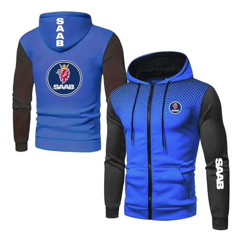 NXTBHDCW Sudadera con Capucha con Costura para Hombre De S.A.A.B Ropa Deportiva Gráfica Chaquetas De Entrenamiento con Cremallera Sudaderas De Manga Larga Abrigos-LanS||XXL