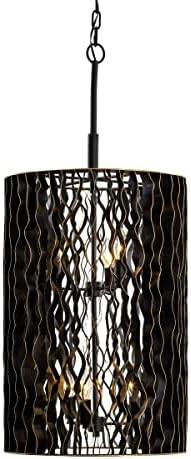 Varaluz Estela 6-Lt Foyer - Matte Black/French Gold