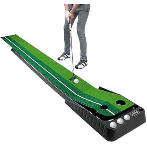 Asgens Golf Putting Trainer with Automatic Ball Return Cover