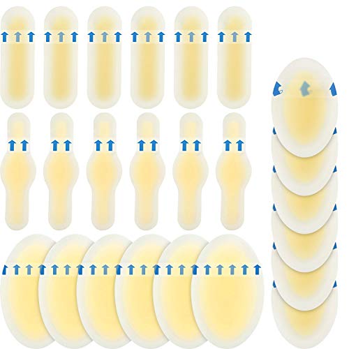 Blister Bandages Blister Gel Guard Adhesive Foot Blister Pads Heel Blister Cushion Bandages for Heel Blister Prevention and Recovery, 4 Sizes (48)