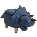 SVITA Animal Storage Kinderhocker Tierhocker mit Stauraum gepolsterter Hocker mit Holzbeinen Blau Tier-Motiv Dinosaurier