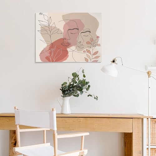 Toile murale imprimée visage pour salon moderne et chic