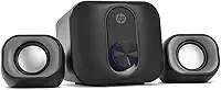 HP Caixa de som 2.1 DHS-2111S Preta Speaker com Alimentacao USB e conector 3.5mm potência do Subwoofer 5W 2B285AA