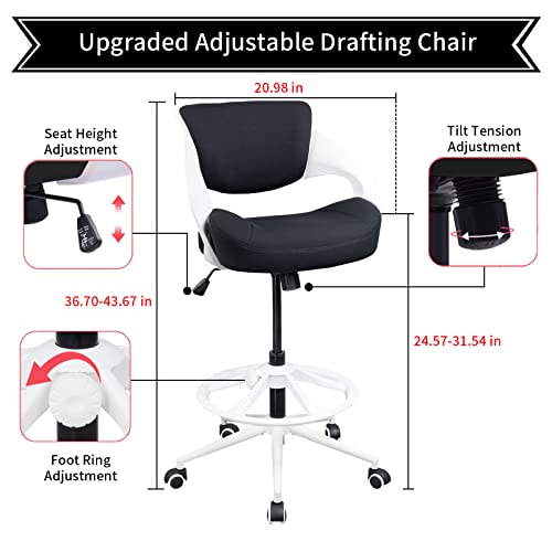 Tall Office Chair,Drafting Chair,Ergonomic Office Computer Desk Chair,Lumbar Support& Waist Support Function For Office &Home - Black #TOP5