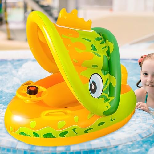 Flotteur de piscine protégeant bébé du soleil et des vagues - 5