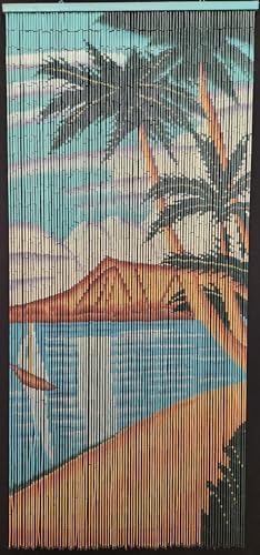 ABeadedCurtain Door Beads Beaded Curtain - Waikiki (Hanging Hardware Included)