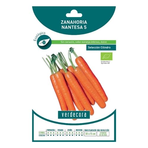 SEMILLAS ZANAHORIA NANTESA 5 ECOLOGICA VERDECORA