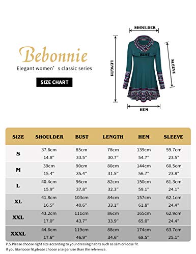 Bebonnie Long Sleeve Tunic,Cowl Neck Animal Print Leopard Sweaters Tunics Long Sleeve Patchwork Form Fitting Casual A-Line Top Blouse thumb #6