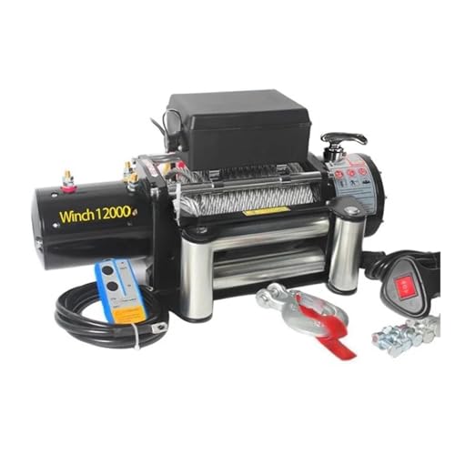 Winche eléctrico 3000LBS con control por cable 12V miniatura 6