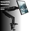HUANUO Single Monitor Mount, 13 to 32 Inch Monitor Arm, Adjustable Monitor Stand, Vesa Mount with Clamp and Grommet Base - Fits 4.4 to 19.8lbs LCD Computer Monitors #2