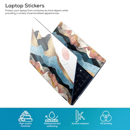 Image of Galaxsia The Mountains Top+Wrist Pad Vinyl Laptop Skin /Sticker /Cover Upto 15.6 Inches Laptops Laminated-Removable-HD Quality Compatible for Hp-Dell-Sony-Lenovo-Asus etc.(15x10 Inches)