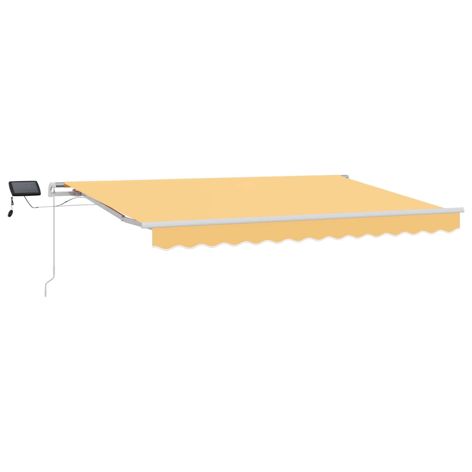 Tela Impermeable y Aluminio Resistente Balcón Patio Jardín con Luces LED