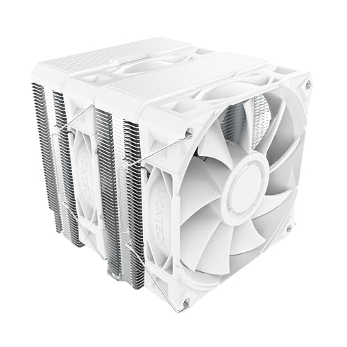 Image of MONTECH NX600 Dual-Tower CPU Air Cooler with 6 Heatpipes & Premium Top Cover | 28mm E28 PWM Premium Fan| Soldered Copper Base | Superior Heat Dissipation | All Intel & AMD Socket Support | White