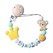 Produktbild Hope Personalisierter Name Silikon Koala Perlen Schnuller Clip Bunte Schnuller Kette Für Zahnen Schnuller Kauspielzeug 30cm Gelb