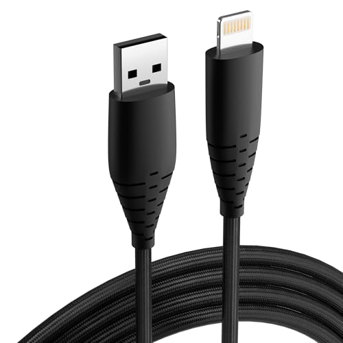 Image of Basesailor USB to Lightning 27W Braided Cable, Fast Charger iPhone Cable, for iPhone 14 /13 /12 /11 /X /XS /XR /8 /Plus, iPad Mini /Pro /Max & Other Lightning Devices, USB Type-A Power Delivery Cord