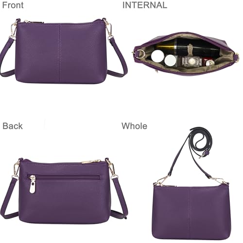 Image of Women Large Crossbody Bags Ladies Satchel Shoulder Handbags Purse and Wallet Set for Women Totes Hobo Purses