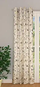 FRESH FROM LOOM Curtains for Door 9 Feet Long | Latest Big Window Curtain Premium Polyester Weaved Parda | Latest Modern Parde for Living Room Bedroom | Home Office Jacquard Screens (Coffee, 2pc)
