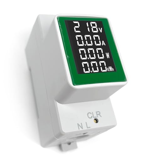 SiRyder Misuratore Consumo Elettrico, AC50-300V Tester di Tensione dell'amperometro Digitale