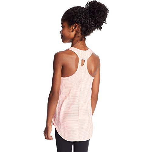 C9 Champion girls Keyhole Tank Yoga Shirt, Deep Sea Coral Heather, Medium US3