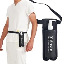 Master Massage Single Bottle Massage Oil Holster Case Bag-Adjustable and Heat-Resistant Bottle Cream & Lotion Single Holster Bag Kit Incl. One8 Oz Refillable Pump Dispenser