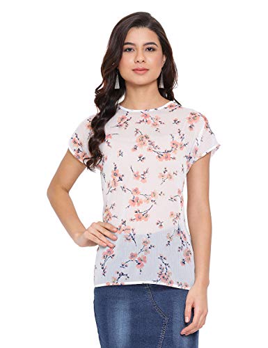 Image of oxolloxo Women Printed Short Sleeve Round Neck Regular Top