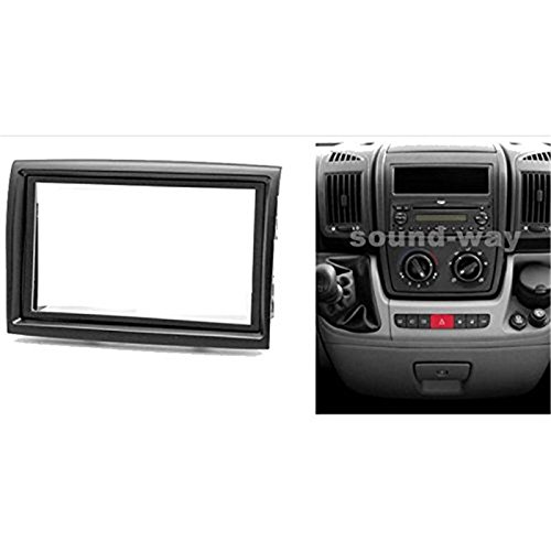 Sound-way 2 DIN radio samochodowe ramka radiowa ramka radiowa, adapter antenowy, klucze, kompatybilny z FIAT Ducato