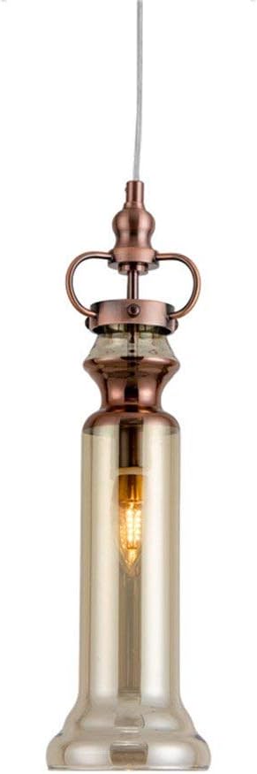 NZDY Retro Kroonluchter /E14*1 Lamp/Nordic Glas Lamp Metalen Plafondlamp, A