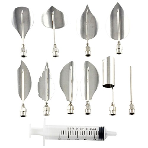 Mujiang Gelatin Art Tools 3D Jelly Cake Tools Create Amazingly Stainless Steel Jelly Cake Needles Coming with Syringe BD223
