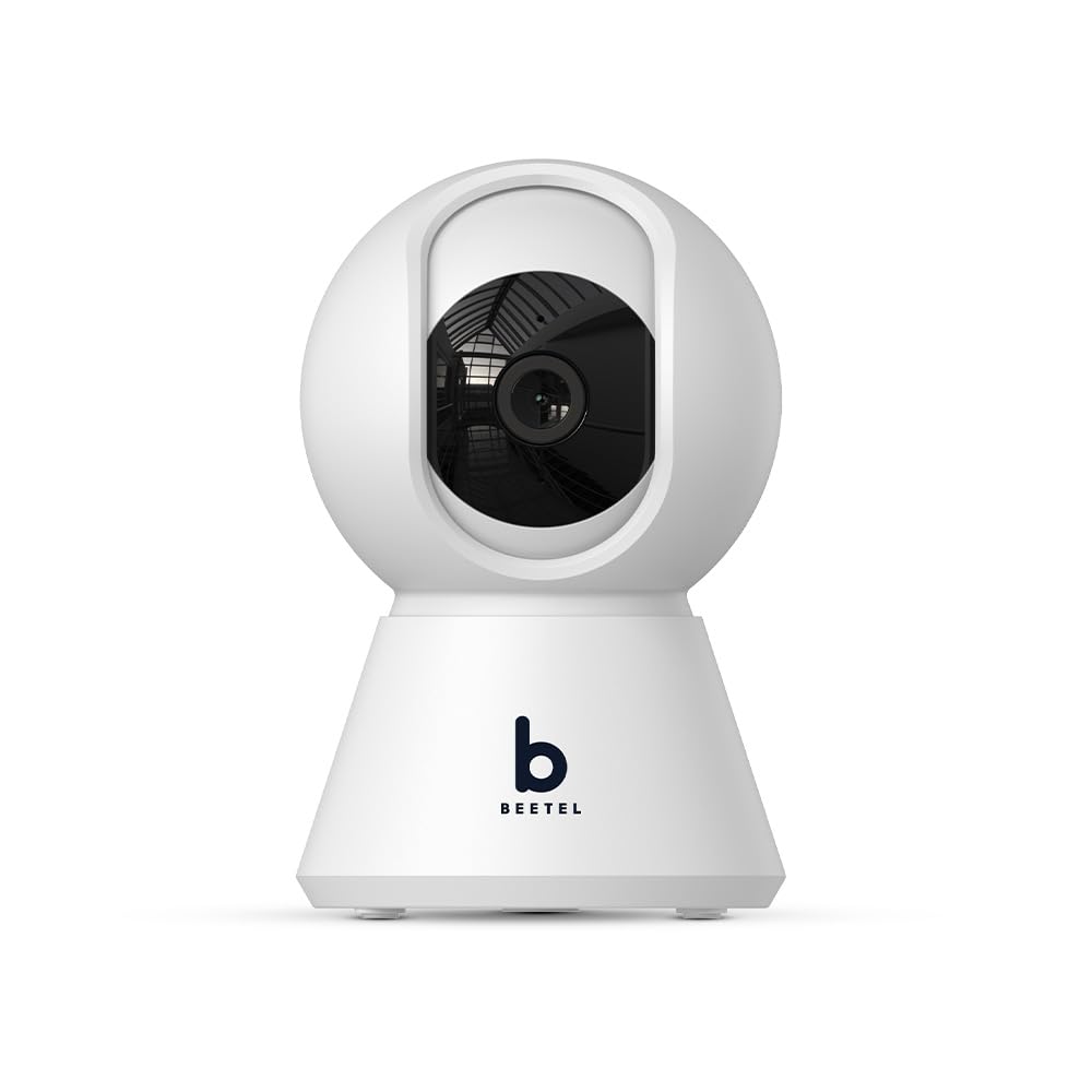 Beetel 3MP Full HD Smart Wi-Fi CCTV Home Security Camera|360° with Pan Tilt|View & 2-Way Talk|Motion Alert|Night Vision|Smart Tracking|SD Card (Upto 256 GB), Alexa & Google Support|CC3