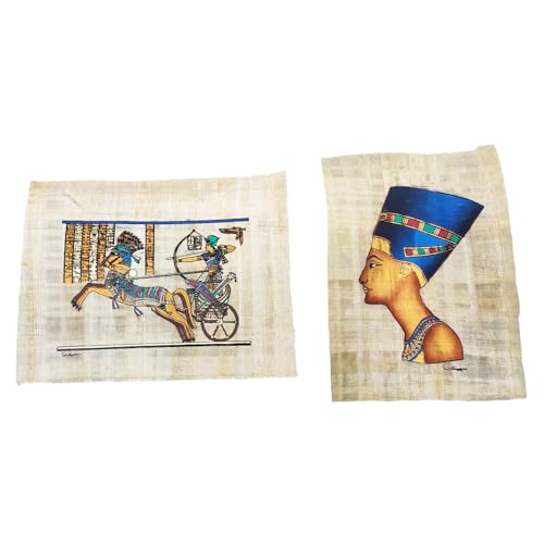Papyrus égyptien original contre murs vides décoration artisanale peinte main