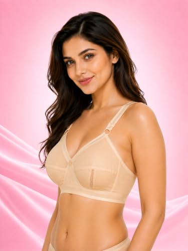 Image of SONA Perfecto Cotton Bra for Woman Full Coverage Non Padded Everyday Wirefree Pack of