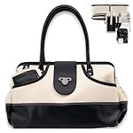 BORSALI Travel Bag for Women | Weekend Personal Item Duffle Set for Airplanes | Vegan Leather Carry On Duffel with Travel Wallet & Packing Cubes (Cream)