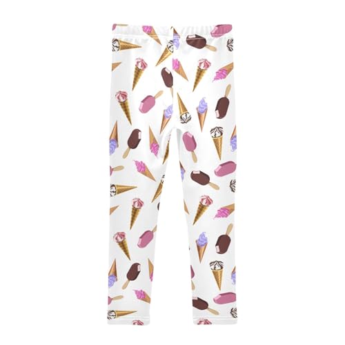 Girls Leggings Popsicle Chocolate in Waffle Cups Toddler Girls Clothes Leggings for Girls Toddler Girls Leggings 3-4T2