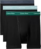 Calvin Klein Boxers Longs Lot de 3 Homme avec Ceinture Emblématique, Multicolore (Black Bodies W/Ink/Zoni Beach/Turf), S