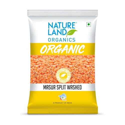 Image of Natureland Organics Masoor Dal /Split Washed Pouch, 1 kg