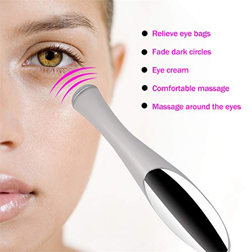 Eye Massager, Eye Treatment Face Massager Anti-Aging Wrinkle Device, Reduces Puffiness Dark Circles Wrinkles Fatigue, Nutrition Face Tightening Lifting Skin Care Devices,White