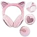 FQLFBHBG Ear Warmers Adorable Glitter Cat Ear Earmuffs Soft Plush Winter Warmth Unisex Fashion Solid Colour Earmuffs Outdoor Cold Protection(White)