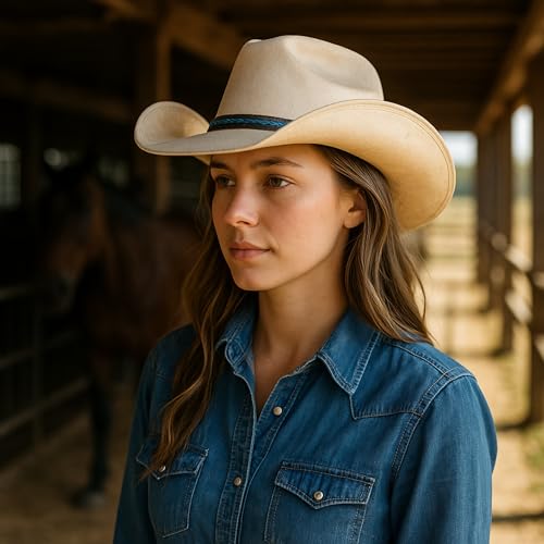Image of Gamboa 100% Natural Horsehair Hat Bands for Cowboy and Panama Hats for Men and Women Western Hat Bands