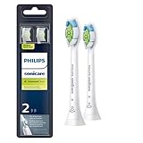 Philips Sonicare HX6062/65 Genuine Diamondclean Replacement Toothbrush Heads, Brushsync Technology, White 2-pk